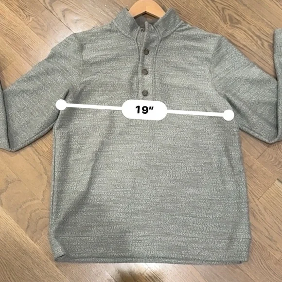 Marine Layer heathered gray Clayton pullover L coastal nautical y2k b23